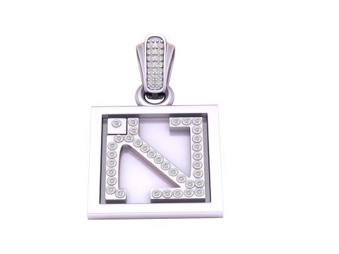 Z initial pendant Modèles 3D en vedette