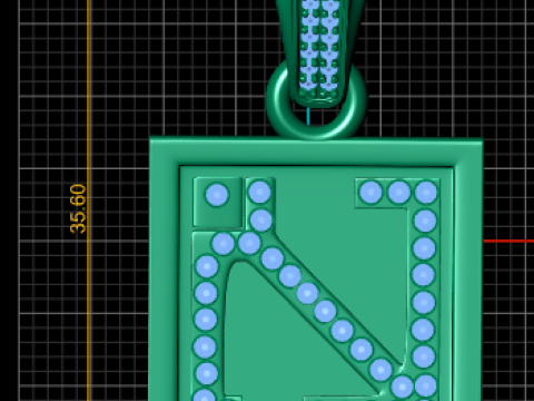 Z initial pendant Modèles 3D en vedette