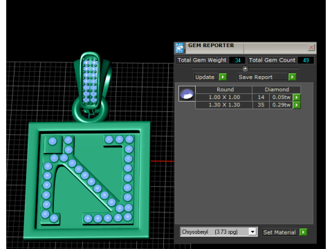 Z initial pendant Modèles 3D en vedette