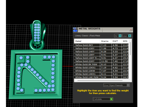 Z initial pendant Modèles 3D en vedette
