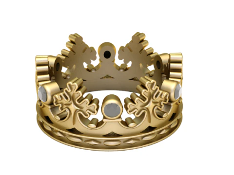 Crown ring 3D Print Model