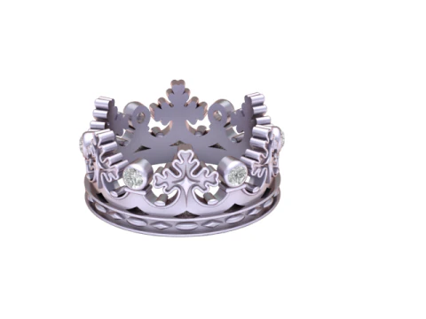 Crown ring 3D Print Model