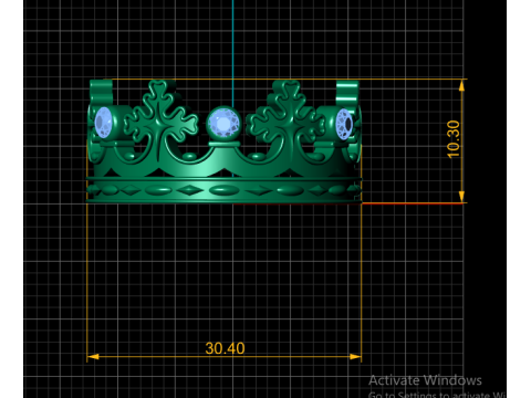 Crown ring 3D Принт Модель