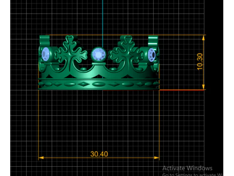 Crown ring 3D Print Model