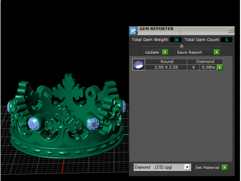 Crown ring 3D Print Model