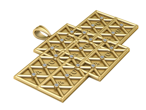 A to Z Gold Pendant 3D 打印模型