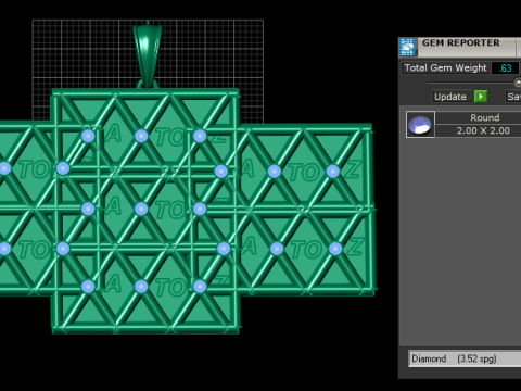 A to Z Gold Pendant 3D 打印模型