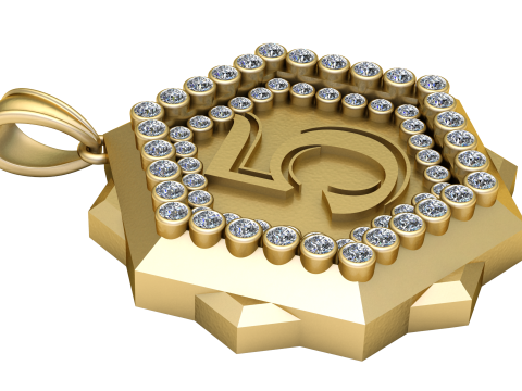 Shield Gold Pendant Modello di stampa 3D