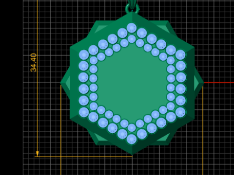 Shield Gold Pendant Modello di stampa 3D