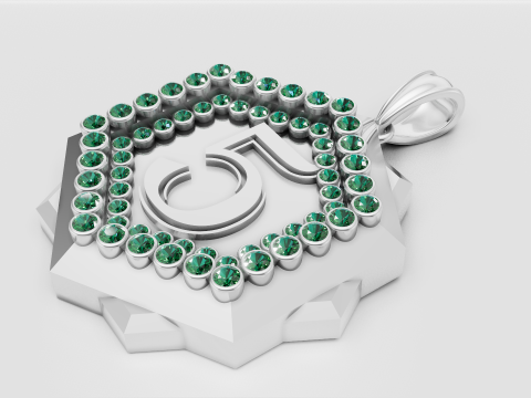 Shield Gold Pendant Modello di stampa 3D