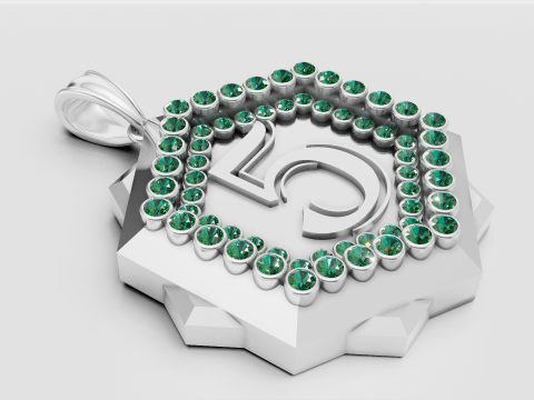 Shield Gold Pendant Modello di stampa 3D
