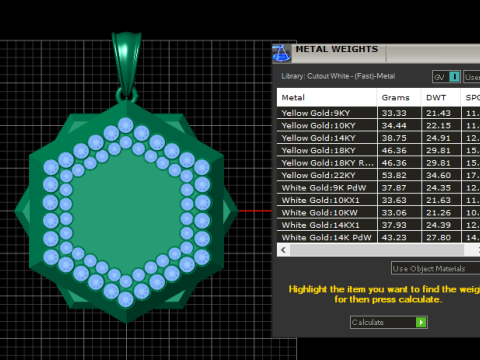 Shield Gold Pendant Modello di stampa 3D