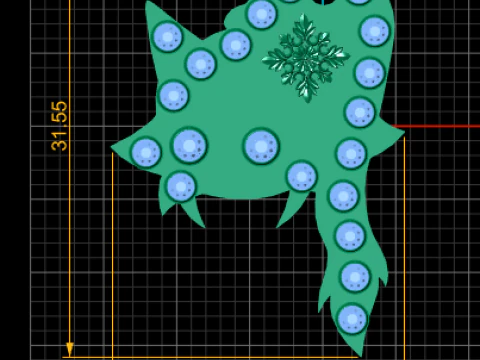 Leaf Shape Gold Pendant 3D Print Model