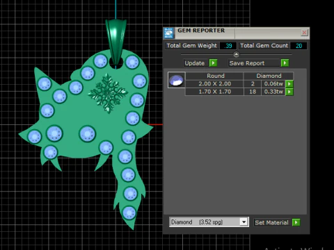 Leaf Shape Gold Pendant 3D Print Model