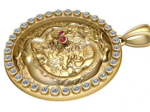 Dragon pendant 3D Print Model