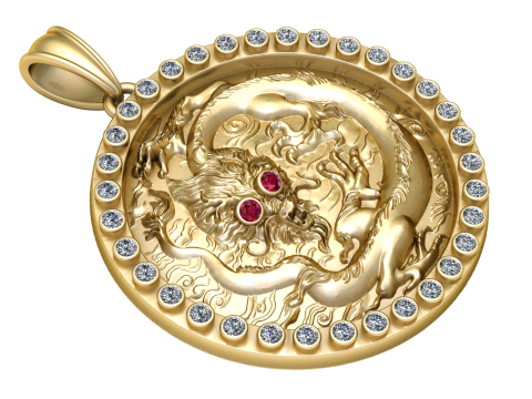 Кулон дракон 3D Принт Модель