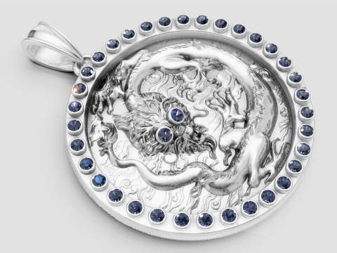 Кулон дракон 3D Принт Модель