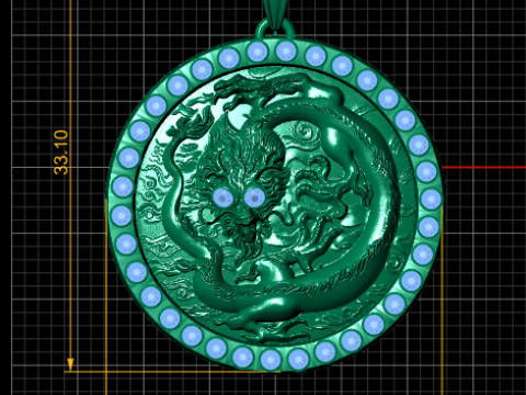 Кулон дракон 3D Принт Модель