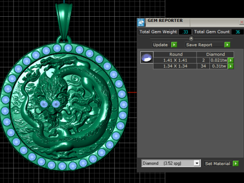 Кулон дракон 3D Принт Модель