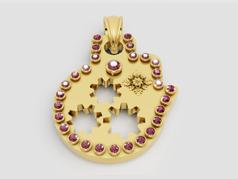 Gold Pendant 3D Print Model
