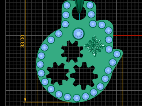 Gold Pendant Model Cetak 3D