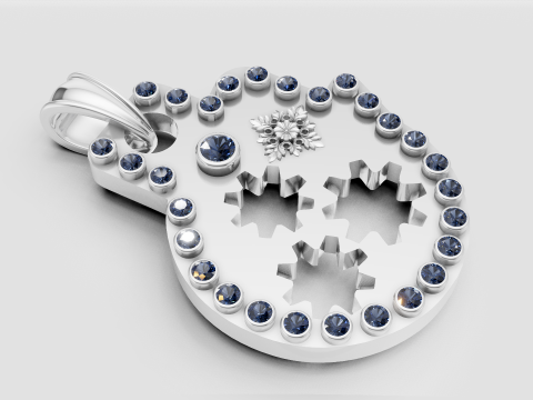 Gold Pendant Model Cetak 3D