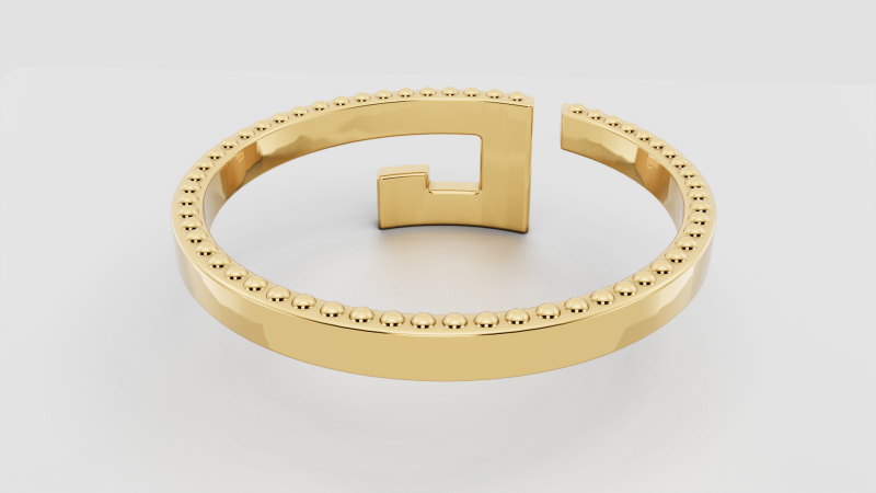 Gold Bracelet 3D 打印模型 .c4d .max .obj .3ds .fbx .stl .blend 