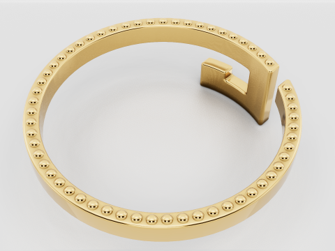 Gold Bracelet 3D 打印模型
