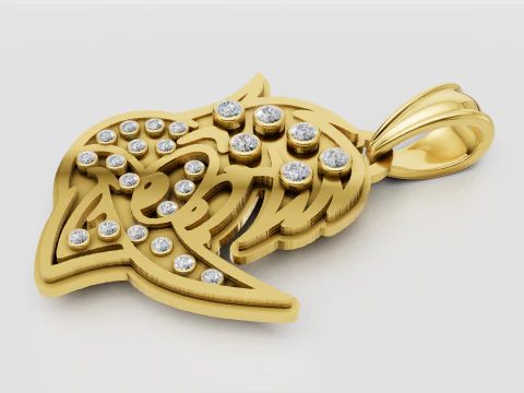 Gold Pendant 3D Print Model