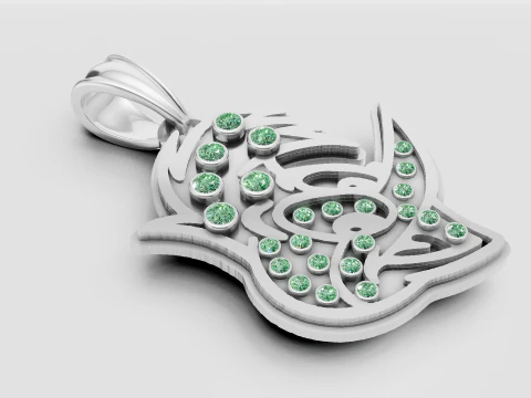 Gold Pendant 3D Print Model