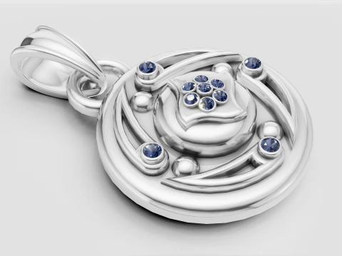 Gold Pendant design 3D Print Model
