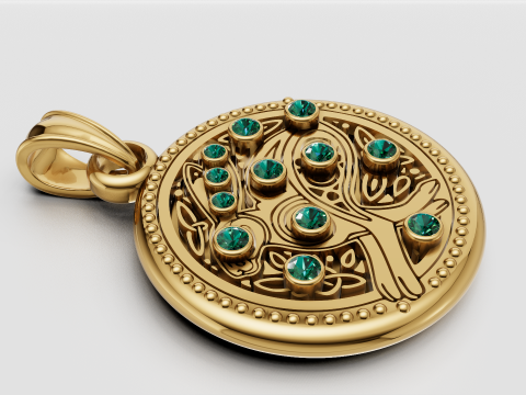 Tree Of Life Pendant 3D Print Model