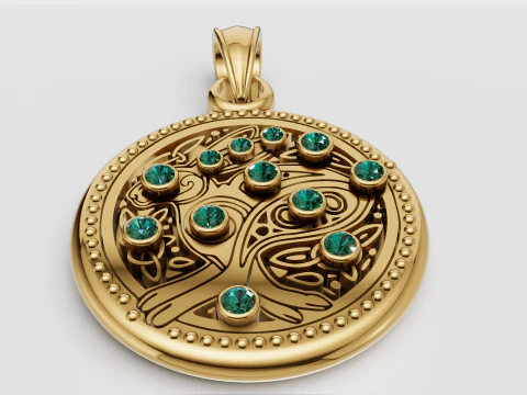Tree Of Life Pendant 3D Print Model