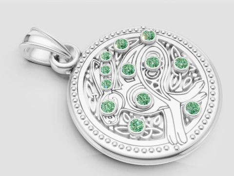 Tree Of Life Pendant 3D Print Model