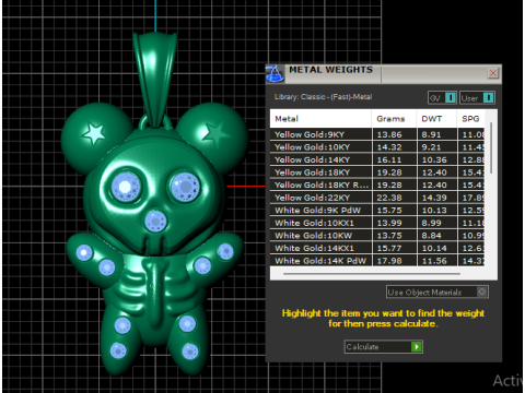 Bear Pendant 3D 打印模型