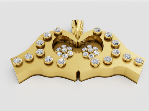 Heart Pendant 3Dプリントモデル