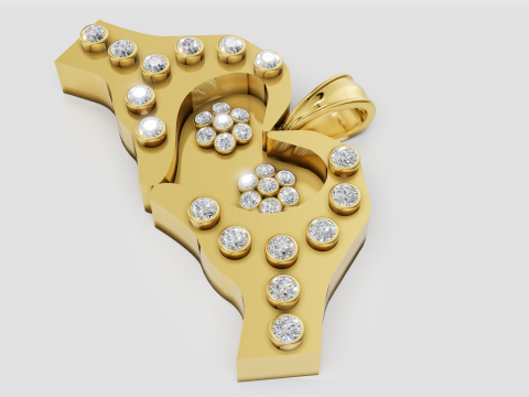 Heart Pendant 3Dプリントモデル