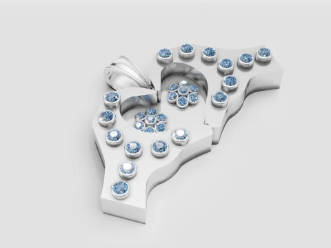 Heart Pendant 3D Print Model