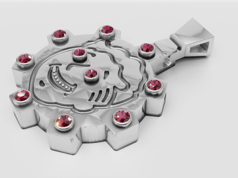 Silver Pendant 3D Print Model