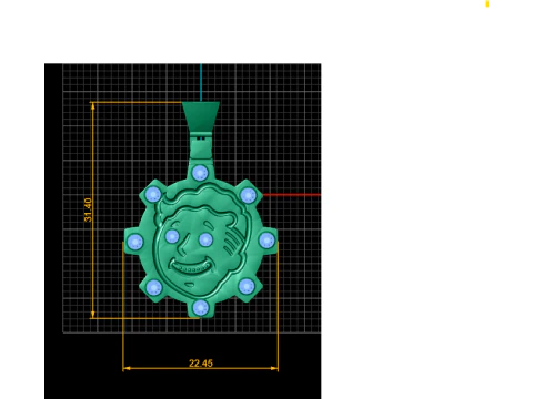 Silver Pendant 3D Print Model
