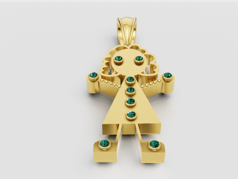Girl Pendant Modello di stampa 3D