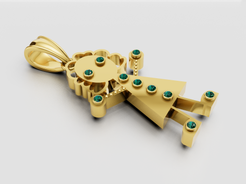 Girl Pendant Modello di stampa 3D