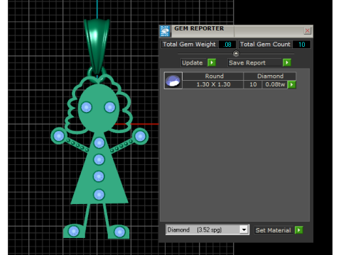 Girl Pendant Modello di stampa 3D