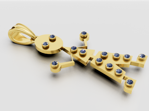 Boy Pendant 3D Print Model
