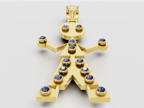 Boy Pendant Model Cetak 3D