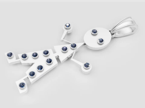 Boy Pendant 3D Print Model