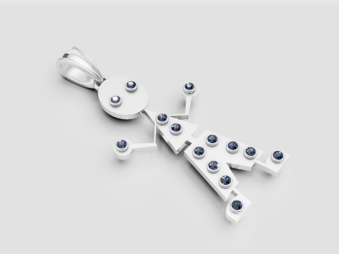 Boy Pendant Model Cetak 3D