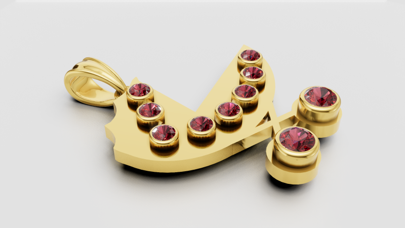 Baby Pendant 3Dプリントモデル .c4d .max .obj .3ds .fbx .stl .blend 