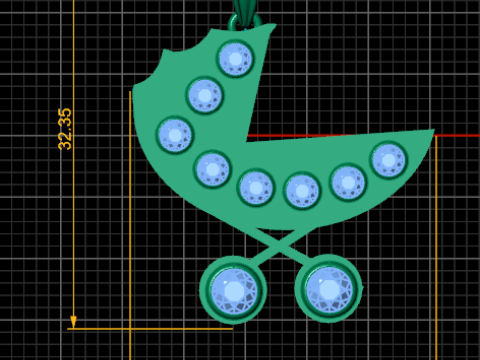 Baby Pendant 3Dプリントモデル