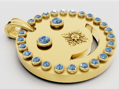 Smiley Pendant 3D Print Model